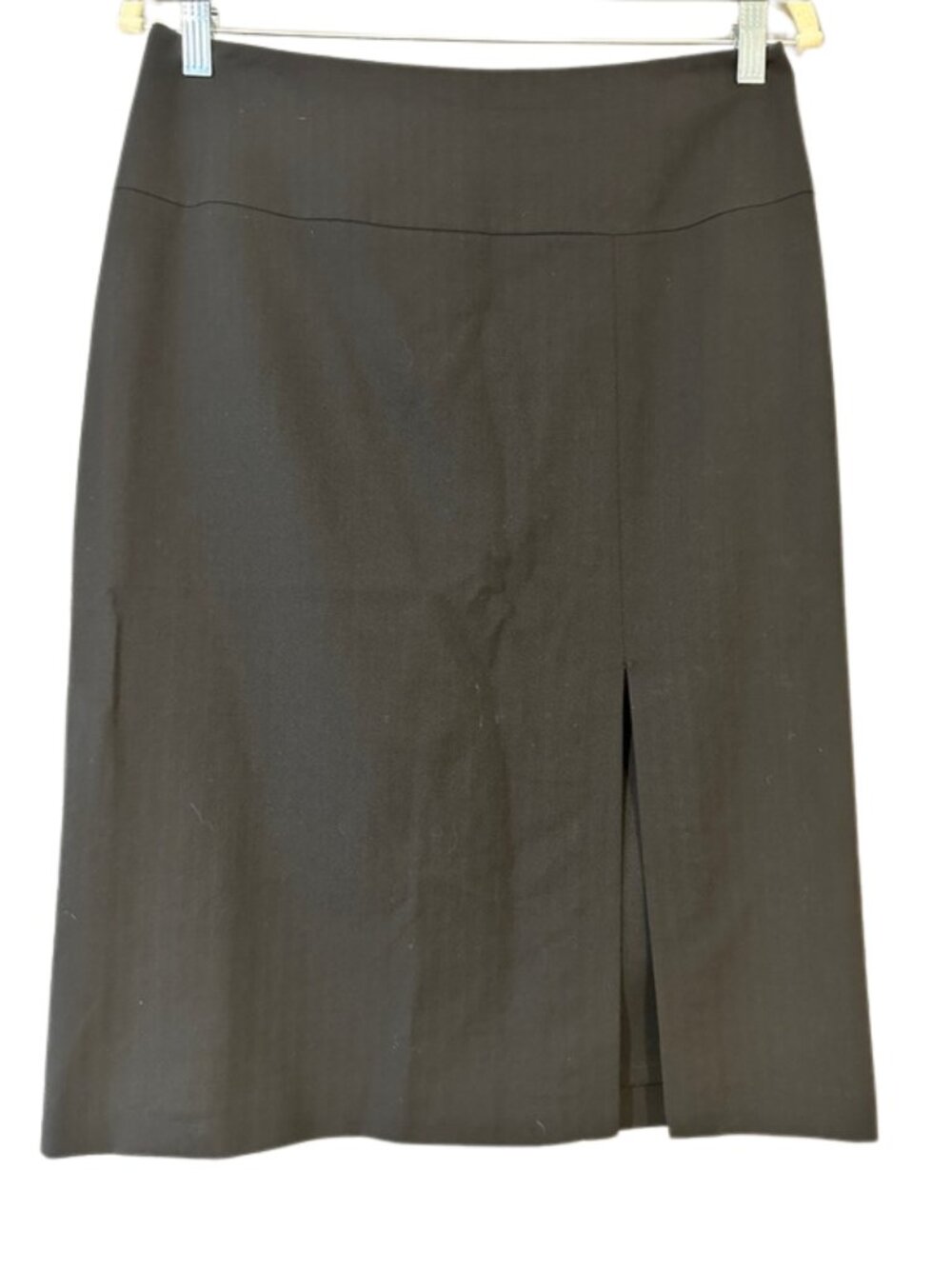 Banana Republic Black Pencil Skirt Front Slit Career Classic Women